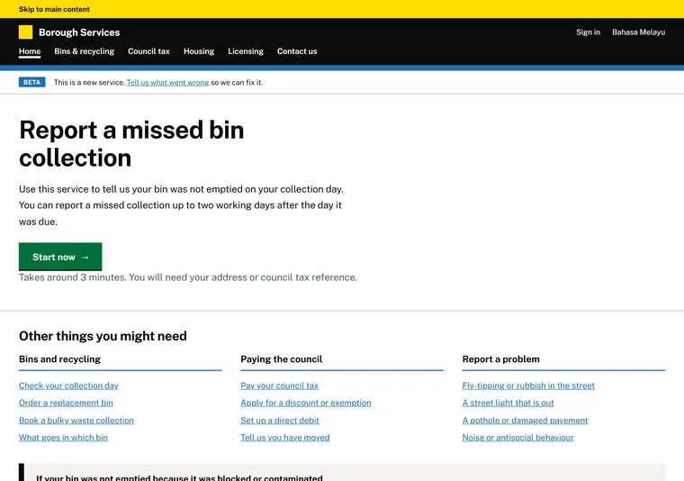 Public service — a company website design direction