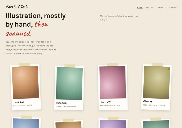 Scrapbook — a portfolio design direction