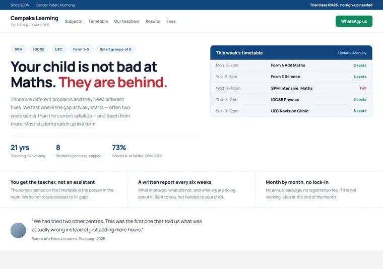 Tuition centre — an education platform design direction