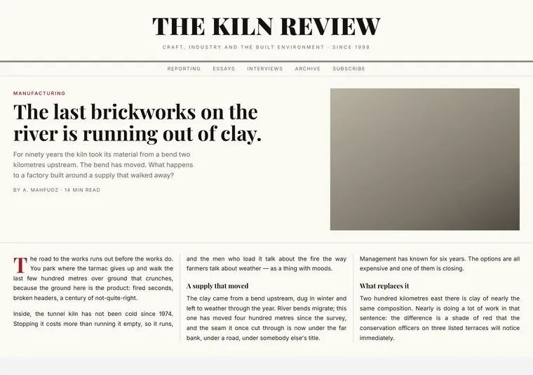 Broadsheet — a blog / editorial design direction