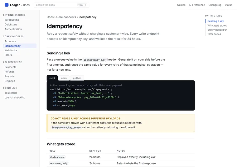 Documentation — a blog / editorial design direction