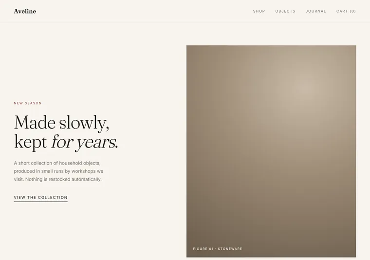 Editorial luxe — an e-commerce design direction