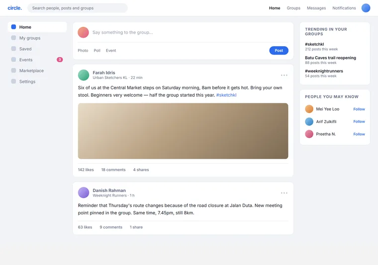 Feed — a social network design direction
