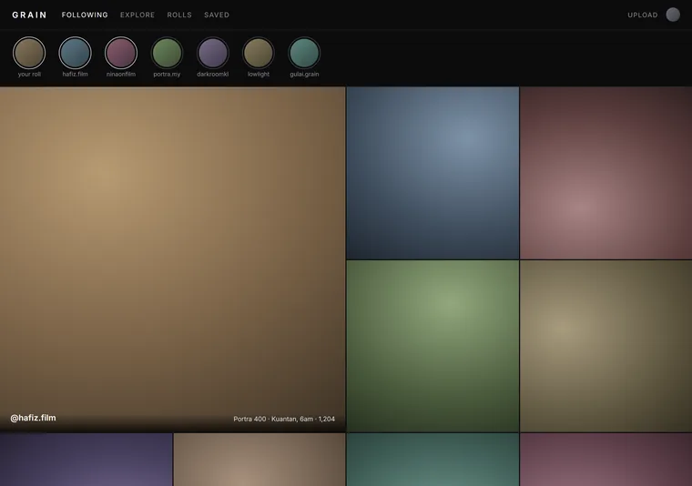 Photo grid — a social network design direction