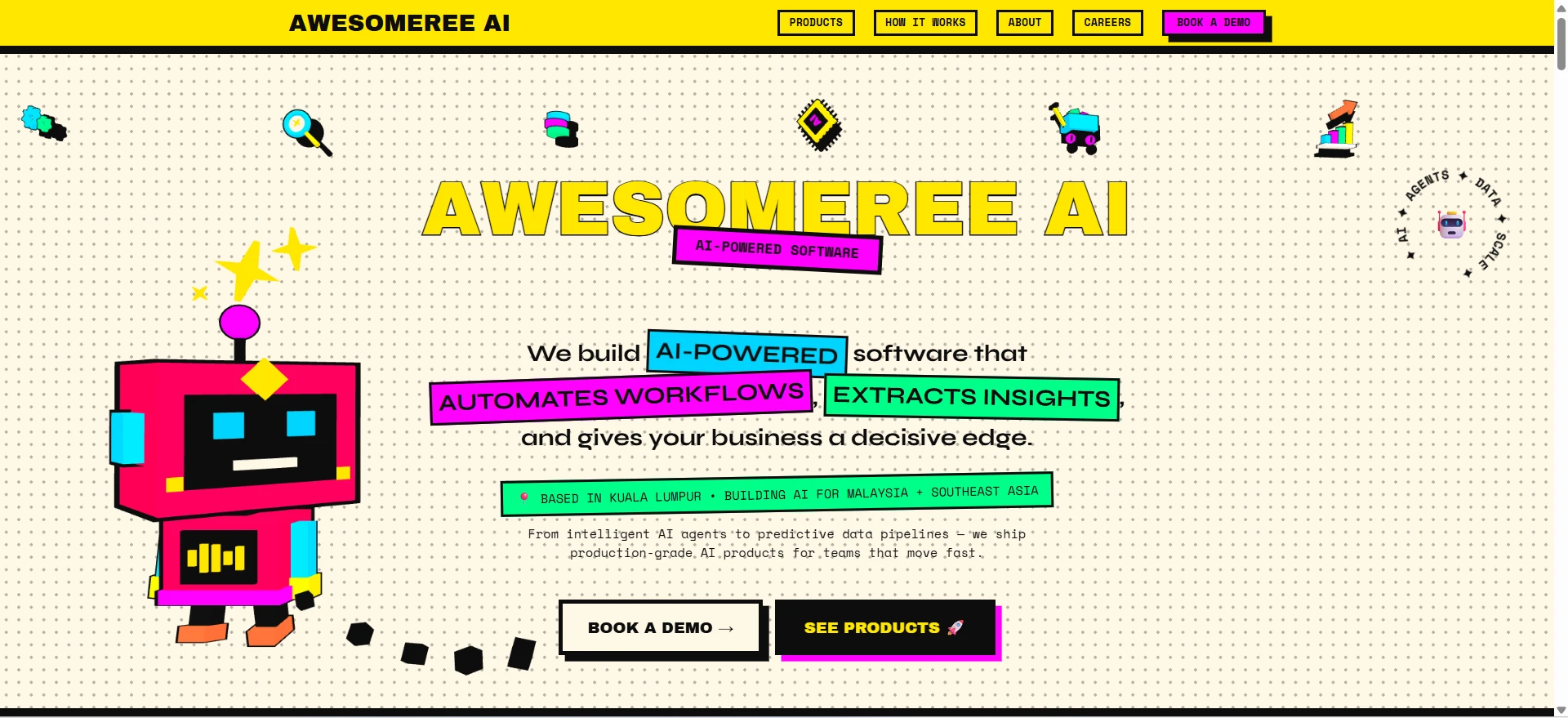 Brand website · creative — A bold, fully custom brand website